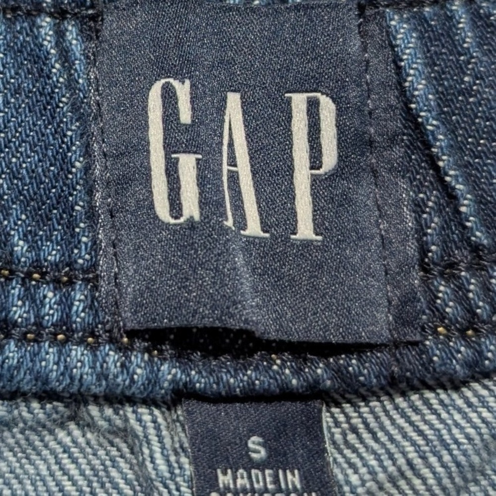 Gap Mid Rise Horseshoe Blue Denim Pull On Drawstring Jeans Small - Picture 7 of 8